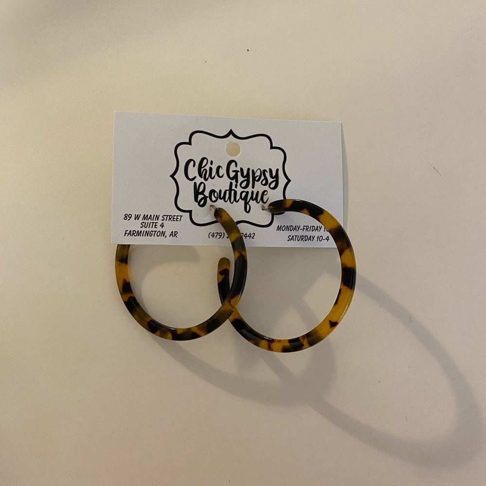 Printed hoop earrings